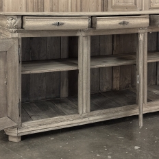 18th Century Country French Neoclassical Stripped Oak Buffet