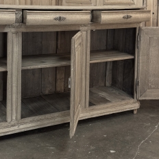 18th Century Country French Neoclassical Stripped Oak Buffet