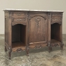 Antique French Louis XV Display Buffet with Travertine