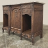 Antique French Louis XV Display Buffet with Travertine