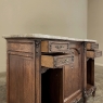 Antique French Louis XV Display Buffet with Travertine