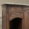 Antique French Louis XV Display Buffet with Travertine