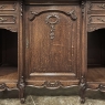 Antique French Louis XV Display Buffet with Travertine