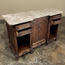 Antique French Louis XV Display Buffet with Travertine