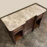 Antique French Louis XV Display Buffet with Travertine
