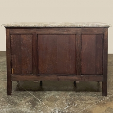 Antique French Louis XV Display Buffet with Travertine