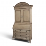 18th Century Dutch Neoclassical Stripped Oak Secretary ~ Bookcase