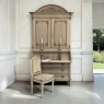 18th Century Dutch Neoclassical Stripped Oak Secretary ~ Bookcase