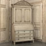 18th Century Dutch Neoclassical Stripped Oak Secretary ~ Bookcase