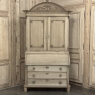18th Century Dutch Neoclassical Stripped Oak Secretary ~ Bookcase