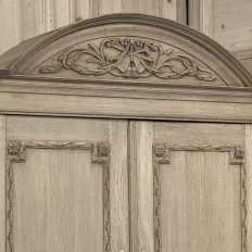18th Century Dutch Neoclassical Stripped Oak Secretary ~ Bookcase