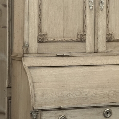 18th Century Dutch Neoclassical Stripped Oak Secretary ~ Bookcase