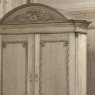 18th Century Dutch Neoclassical Stripped Oak Secretary ~ Bookcase