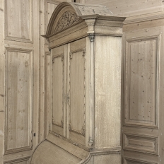 18th Century Dutch Neoclassical Stripped Oak Secretary ~ Bookcase