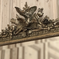19th Century French Louis XVI Giltwood Mirror with Lovebirds