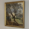 Framed Oil Painting on Canvas by Victor Mullie 'Farmyard Beneath the Trees'