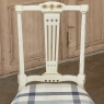 Set of 6 Antique Swedish Gustavian Painted Dining Chairs includes 2 Armchairs