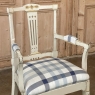 Set of 6 Antique Swedish Gustavian Painted Dining Chairs includes 2 Armchairs