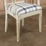 Set of 6 Antique Swedish Gustavian Painted Dining Chairs includes 2 Armchairs