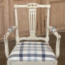 Set of 6 Antique Swedish Gustavian Painted Dining Chairs includes 2 Armchairs