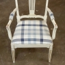 Set of 6 Antique Swedish Gustavian Painted Dining Chairs includes 2 Armchairs