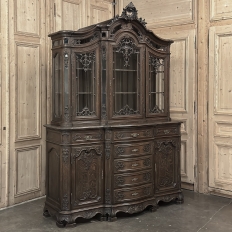 19th Century Country French Régence Liégeois Oak China Buffet
