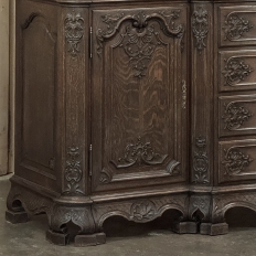 19th Century Country French Régence Liégeois Oak China Buffet