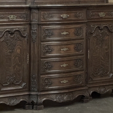 19th Century Country French Régence Liégeois Oak China Buffet