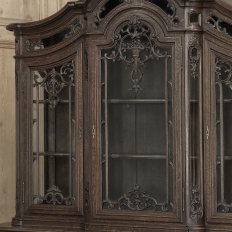 19th Century Country French Régence Liégeois Oak China Buffet