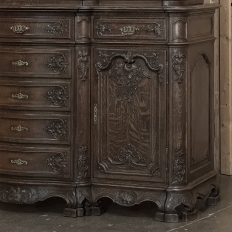 19th Century Country French Régence Liégeois Oak China Buffet