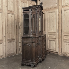 19th Century Country French Régence Liégeois Oak China Buffet