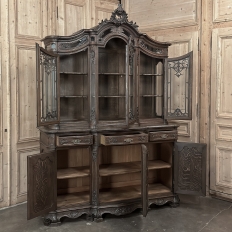 19th Century Country French Régence Liégeois Oak China Buffet