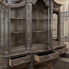 19th Century Country French Régence Liégeois Oak China Buffet
