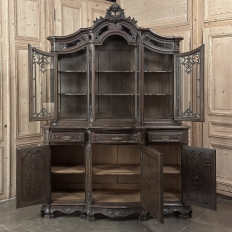 19th Century Country French Régence Liégeois Oak China Buffet