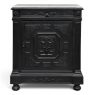 19th Century French Napoleon III Ebonized Neoclassical Cabinet with Carrara Marble