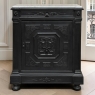 19th Century French Napoleon III Ebonized Neoclassical Cabinet with Carrara Marble