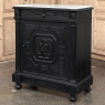 19th Century French Napoleon III Ebonized Neoclassical Cabinet with Carrara Marble
