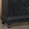 19th Century French Napoleon III Ebonized Neoclassical Cabinet with Carrara Marble
