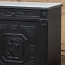 19th Century French Napoleon III Ebonized Neoclassical Cabinet with Carrara Marble