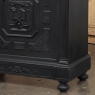 19th Century French Napoleon III Ebonized Neoclassical Cabinet with Carrara Marble