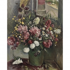 Framed Oil Painting on Canvas by Henri Dufaux (1879-1980)
