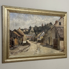 19th Century Framed Oil Painting on Canvas by Henri Orban (1836-1904) 'Esneux'