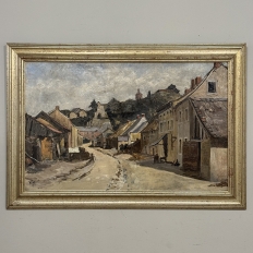 19th Century Framed Oil Painting on Canvas by Henri Orban (1836-1904) 'Esneux'