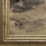19th Century Framed Oil Painting on Canvas by Henri Orban (1836-1904) 'Esneux'