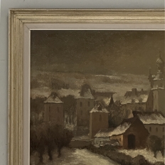 Framed Oil Painting on Board by Maurice Fourneau (1900-1990) 'Winter Village'