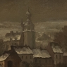 Framed Oil Painting on Board by Maurice Fourneau (1900-1990) 'Winter Village'