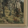 Antique Framed Oil Painting on Canvas by Arthur H. Maillien (1888-1962) 'Sunlight Through the Trees'