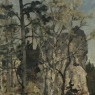 Antique Framed Oil Painting on Canvas by Arthur H. Maillien (1888-1962) 'Sunlight Through the Trees'