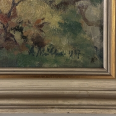 Antique Framed Oil Painting on Canvas by Arthur H. Maillien (1888-1962) 'Sunlight Through the Trees'