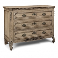 18th Century French Louis XVI Commode ~ Chest of Drawers in Stripped Oak